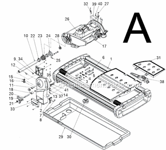 Page A Diagram and Parts List for MK-TX-3  MK Diamond Tile Saw